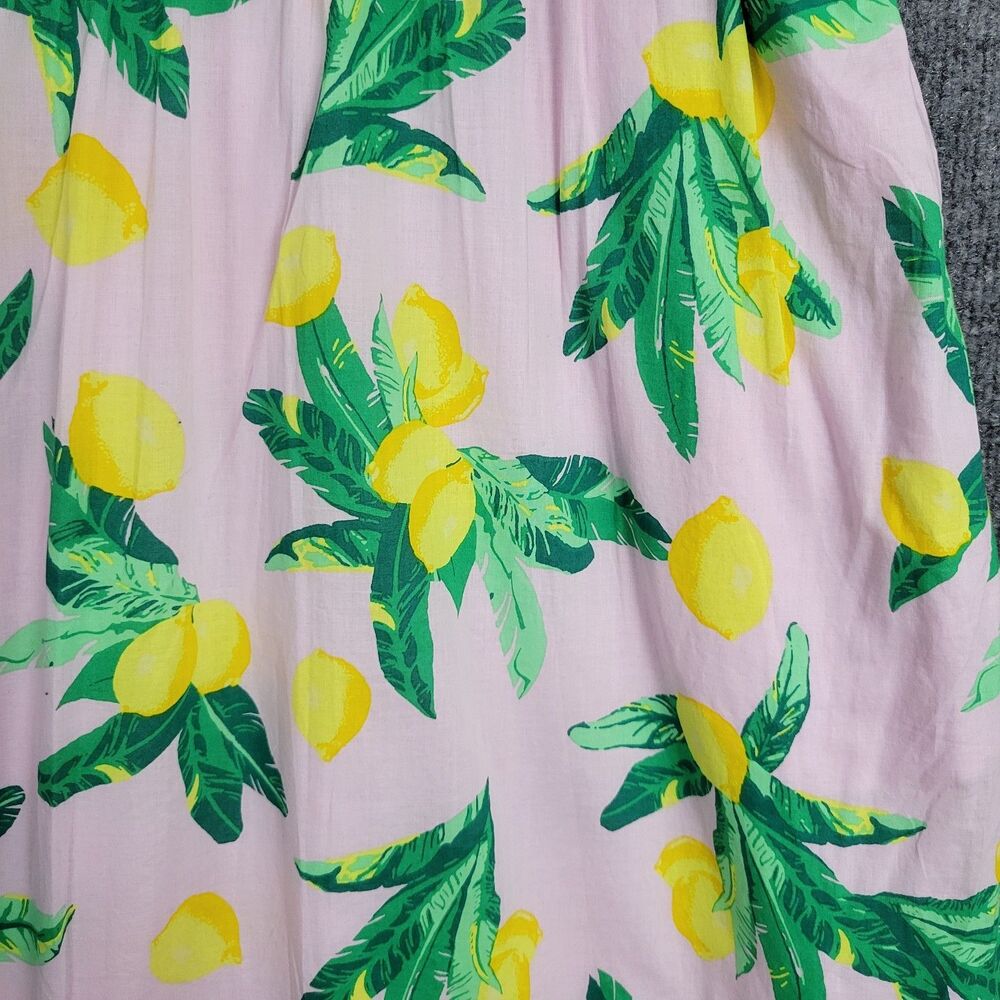 NWT J CREW BK520 Pink Lemon Tiered Squareneck Midi Dress Smocked Cotton SIZE 0 - Picture 6 of 15